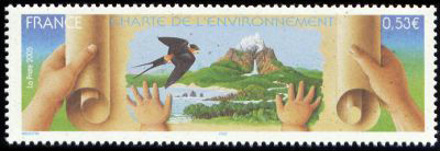 timbre N° 3801, La charte de l'environnement