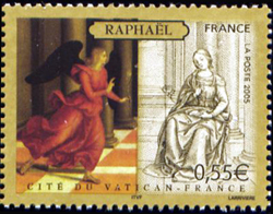 timbre N° 3839, Emission France - Vatican - Oeuvre de Raphaël