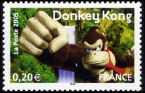 timbre N° 3846, Collection jeunesse : Héros de jeux vidéo : Donkey Kong