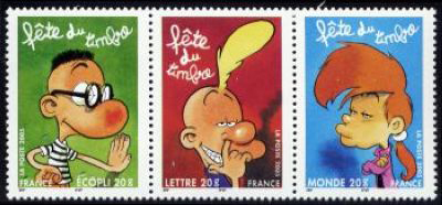 timbre N° T3751a, Fete du timbre Titeuf personnage du dessinateur de bande dessinée Zep