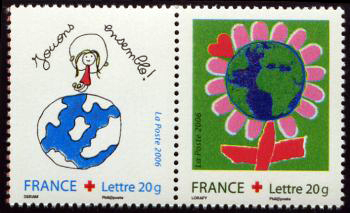 timbre N° P3991, Au profit de La Croix Rouge