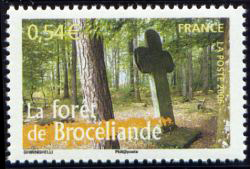 timbre N° 3944, La forêt de Brocéliande