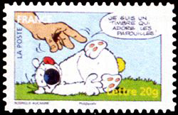 timbre N° 3962, Je suis un timbre qui adore les papouilles