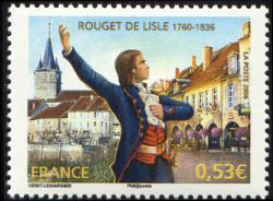 timbre N° 3939, Rouget de Lisle (1760- 1836) auteur de La Marseillaise
