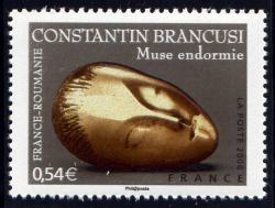 timbre N° 3963, Emission commune France-Roumanie Constantin Brancusi «Muse endormie»