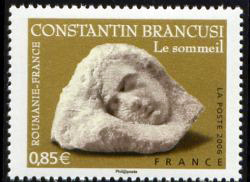 timbre N° 3964, Emission commune France-Roumanie Constantin Brancusi «Le sommeil»