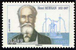 timbre N° 3975, Henri Moissan (1852-1907) prix Nobel de Chimie en 1906