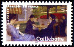 timbre N° 3866, Les impressionnistes - Gustave Caillebotte « Portrait à la campagne » 1876