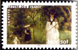 timbre N° 3867, Les impressionnistes - Berthe Morisot « La chasse aux papillons » 1874