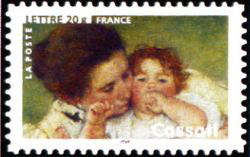 timbre N° 3868, Les impressionnistes - Mary Cassatt « Mère et enfant » 1886