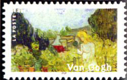 timbre N° 3871, Les impressionnistes - Vincent Van Gogh « Mademoiselle Gachet dans son jardin » 1890