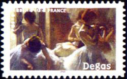 timbre N° 3873, Les impressionnistes - Edgar Degas « Danseuses » 1884/85
