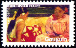 timbre N° 3875, Les impressionnistes - Paul Gauguin « Deux femmes sur la plage » 1891