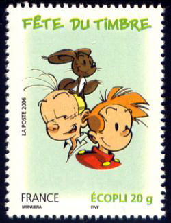 timbre N° 3878, Fête du timbre 2006, Spirou et Fantasio