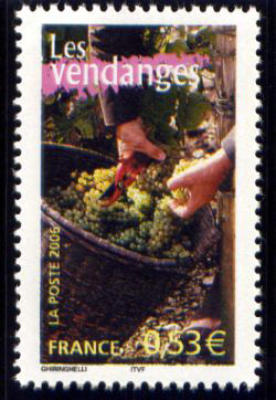 timbre N° 3888, La France à vivre - Les vendanges