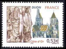 timbre N° 3893, Dijon (Côte-d'or) capitale des Ducs de Bourgogne