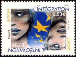 timbre N° 3902, Europa L'intégration