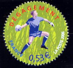 timbre N° 3910, Coupe du monde de football 2006 - Dégagement
