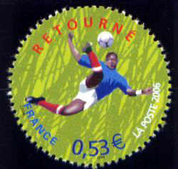 timbre N° 3913, Coupe du monde de football 2006 - Retourné