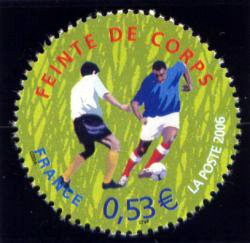 timbre N° 3914, Coupe du monde de football 2006 - Feinte de corps