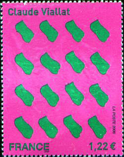 timbre N° 3916, Claude Viallat (peintre)