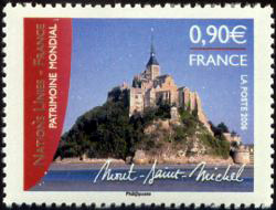 timbre N° 3924, Emission commune Nations Unies - France, Le Mont Saint Michel - Patrimoine mondial