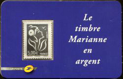 timbre N° 3925, Marianne de Lamouche. Gravure à chaud argent