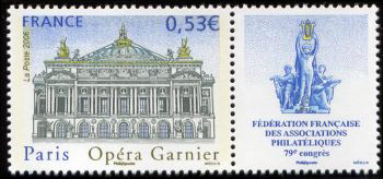 timbre N° 3926, 79ème congrès des fédérations philatéliques à Paris