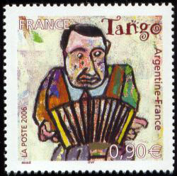 timbre N° 3933, Musique et danse. Le tango