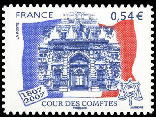 timbre N° 4028A, Bicentenaire de La Cour des Comptes