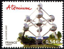 timbre N° 4076, Capitales européennes Bruxelles (l'Atomium)