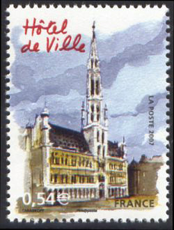 timbre N° 4074, Capitales européennes Bruxelles (Hotel de ville)