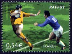 timbre N° 4069, Rugby : Le raffut