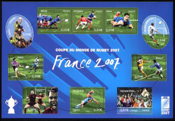 timbre N° 110, Coupe du monde de Rugby 2007