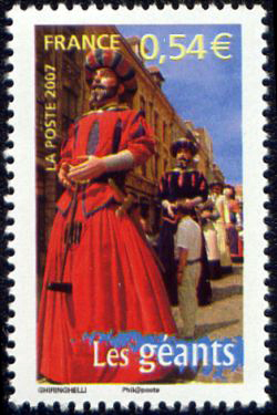 timbre N° 4095, Portrait  des régions : les géants