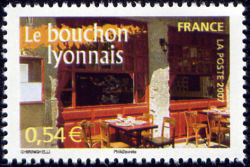 timbre N° 4100, Portrait  des régions : le bouchon lyonnais