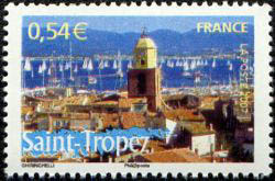 timbre N° 4021, St Tropez sur la Côte d'Azur