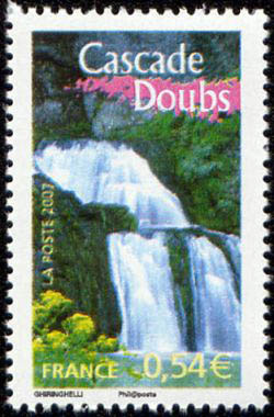 timbre N° 4015, La Cascade du Doubs