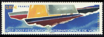 timbre N° 4050, Centenaire de La fédération internationale de voile