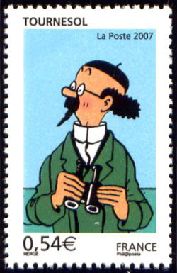 timbre N° 4052, Les voyages de Tintin