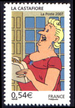 timbre N° 4055, Les voyages de Tintin