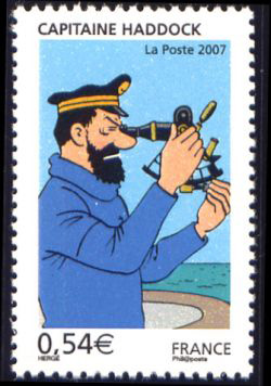 timbre N° 4053, Les voyages de Tintin