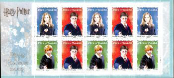 timbre N° BC4024a, Harry Potter ( fête du timbre) Le Carnet