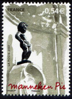 timbre N° 4075, Capitales européennes Bruxelles (Manneken pis)