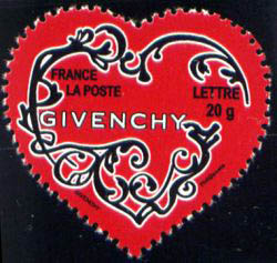 timbre N° 3998, Coeur 2007 Givenchy