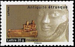 timbre N° 4009, Antiquité étrusque - Sarcophage des époux