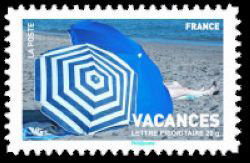 timbre N° 4045, Carnet vacances - Parasols et plage