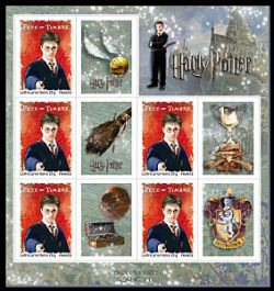 timbre N° F4024A, Harry Potter (La feuille)