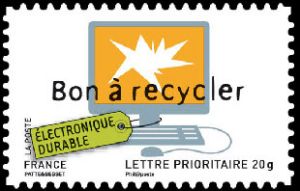timbre N° 4208, Environnement Développement durable, Electronique durable - Bon à recycler