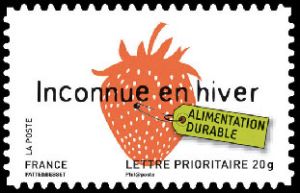 timbre N° 4214, Environnement Développement durable, Alimentation durable - Inconnue en hiver